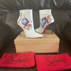 Christian Louboutin LOVE graffiti boots
